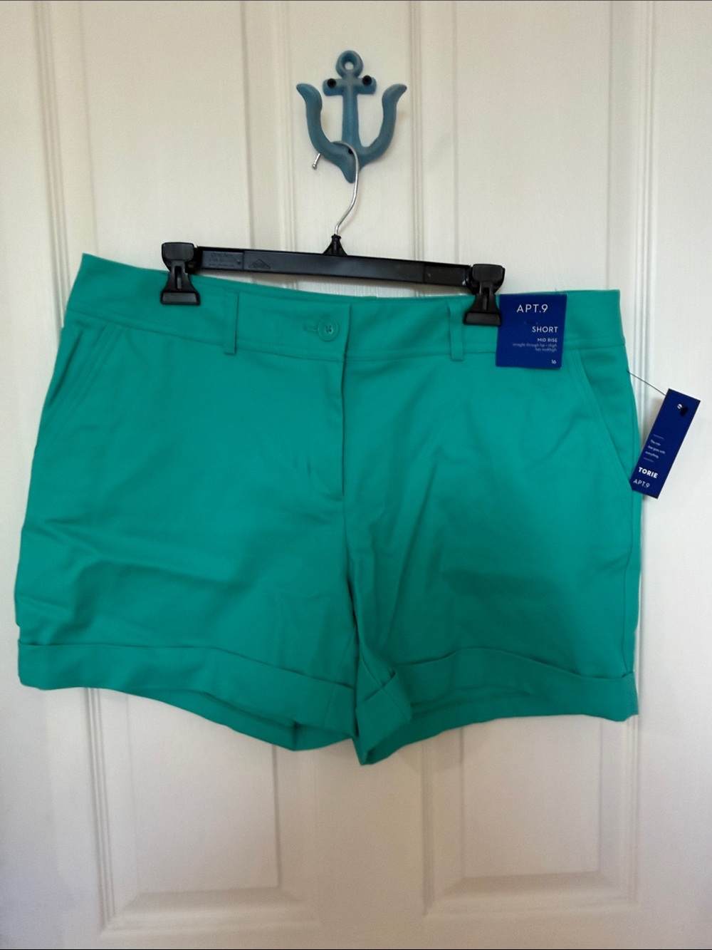 Apt. 9 Teal Roll-Cuff Bermuda Shorts